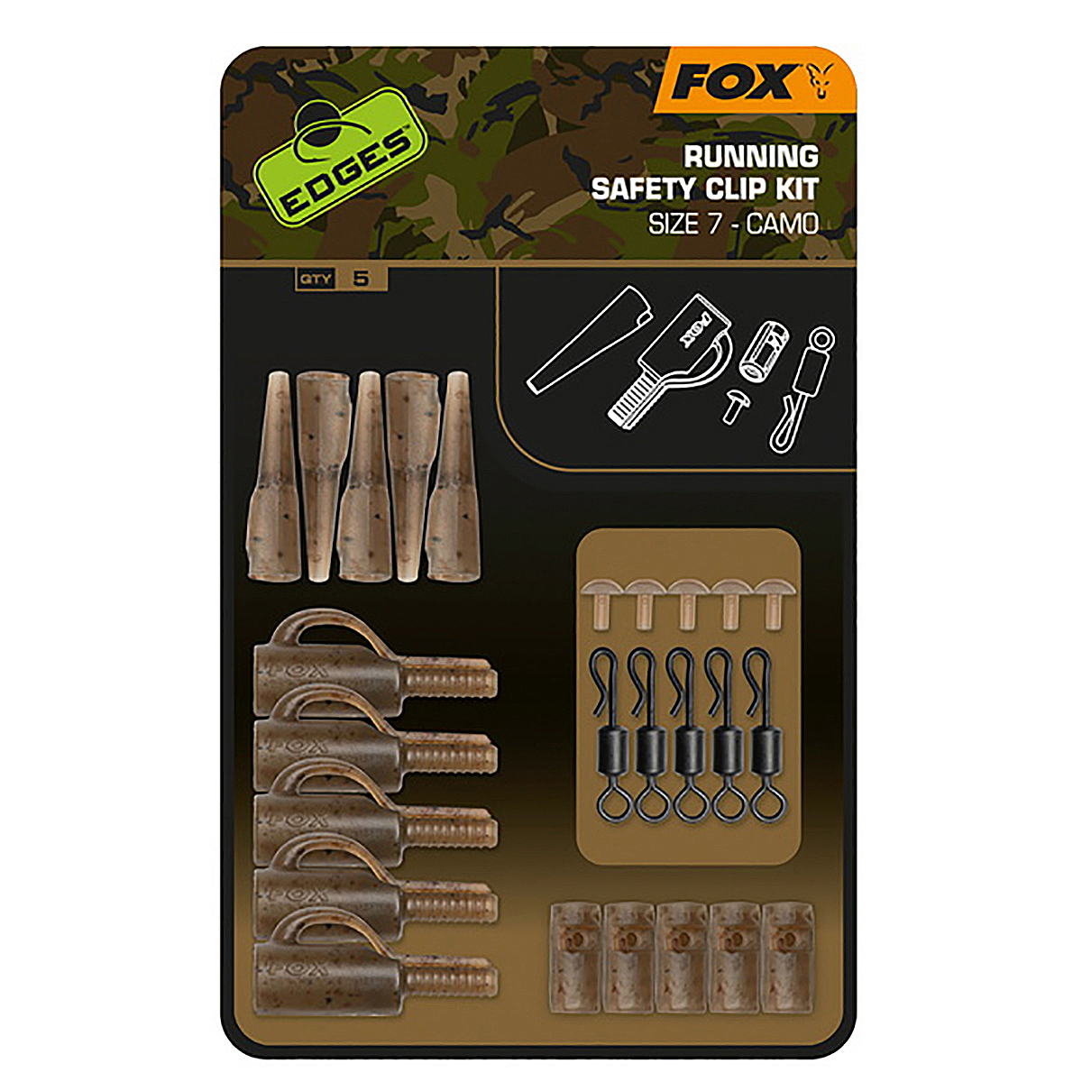 Клипса Fox Edges Camo Running Safety Clip Kіt