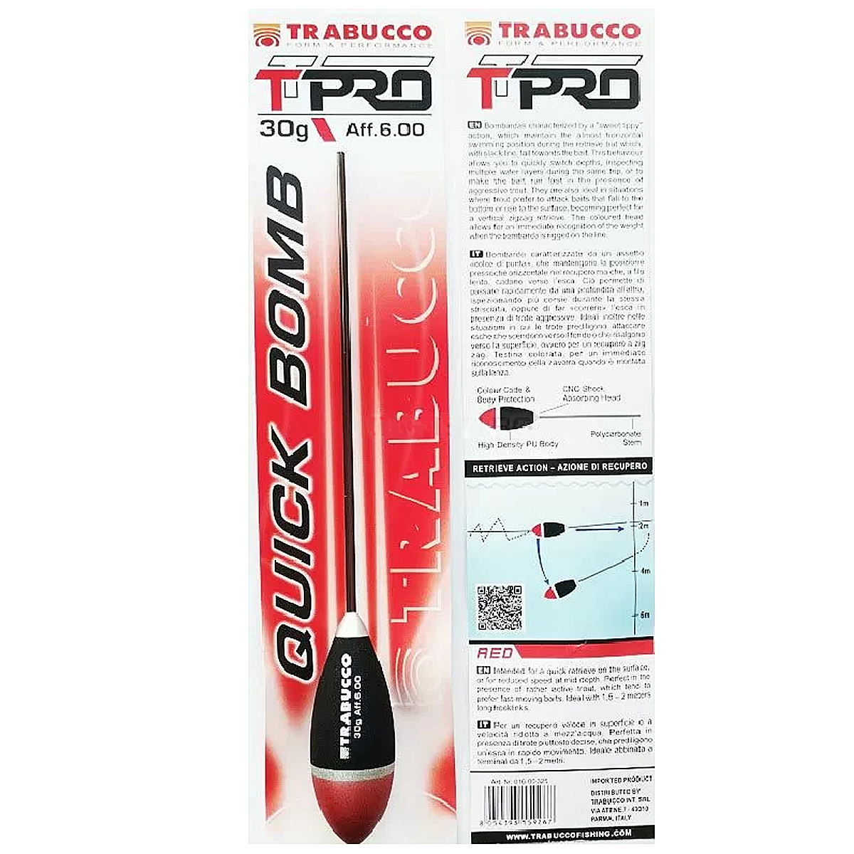 Бомбарда Trabucco TT Bomb Quick Red 30g
