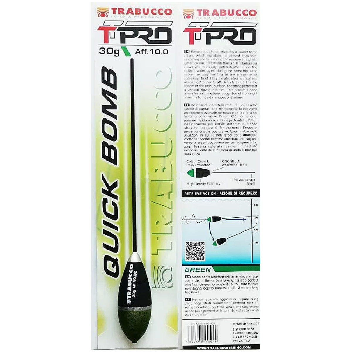 Бомбарда Trabucco TT Bomb Quick Green 30g