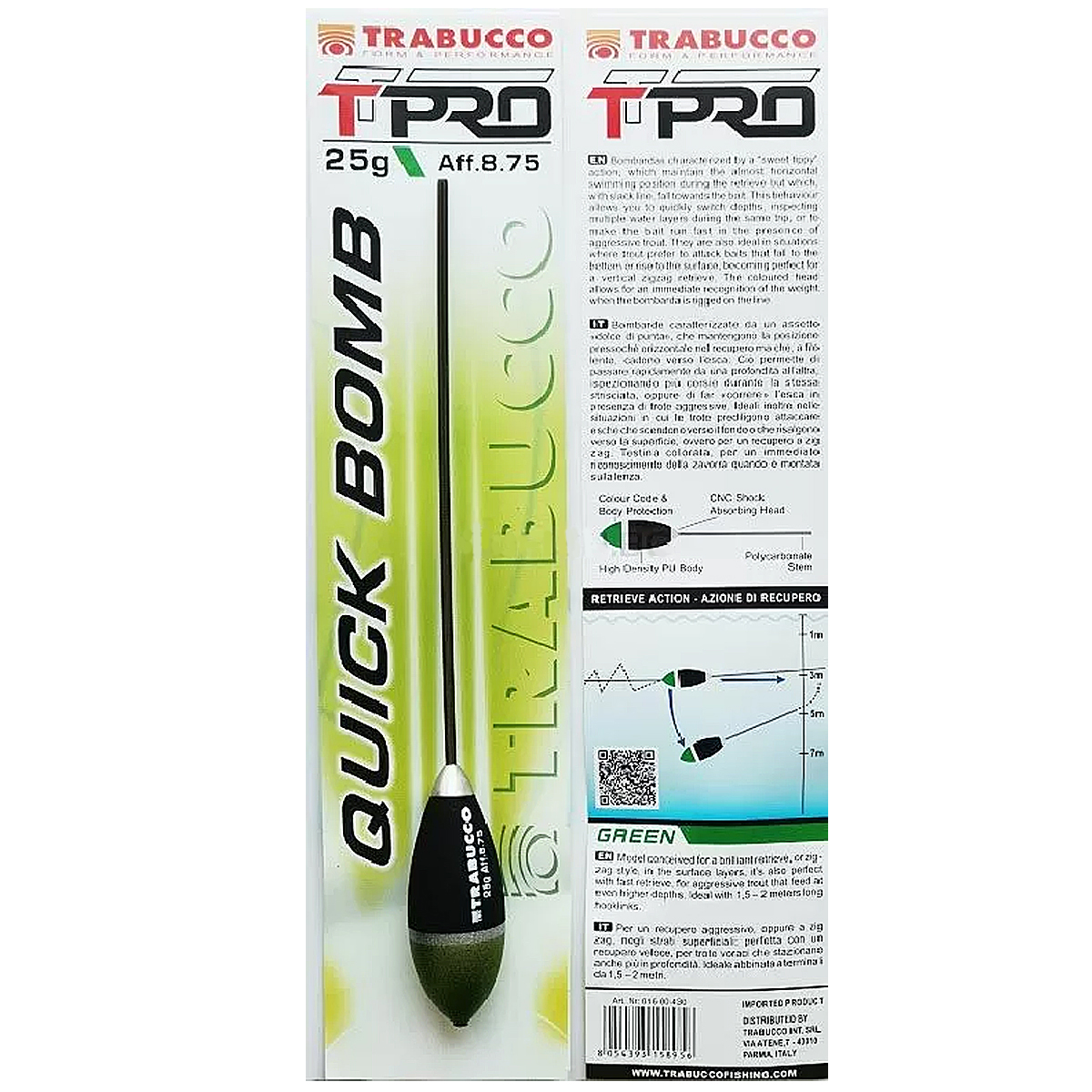 Бомбарда Trabucco TT Bomb Quick Green 25g