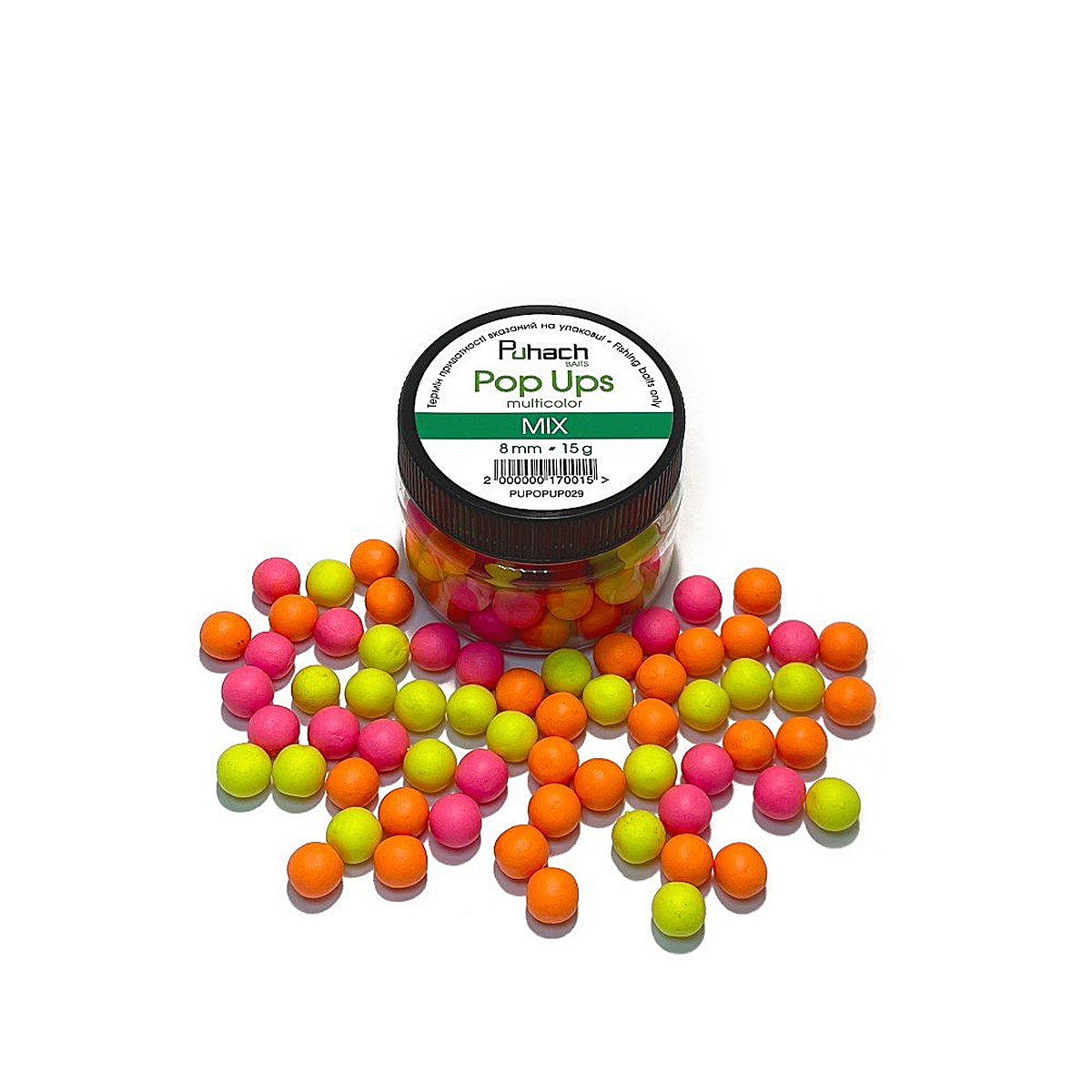 Бойли Puhach Baits Pop Ups 8mm Multicolor MIX