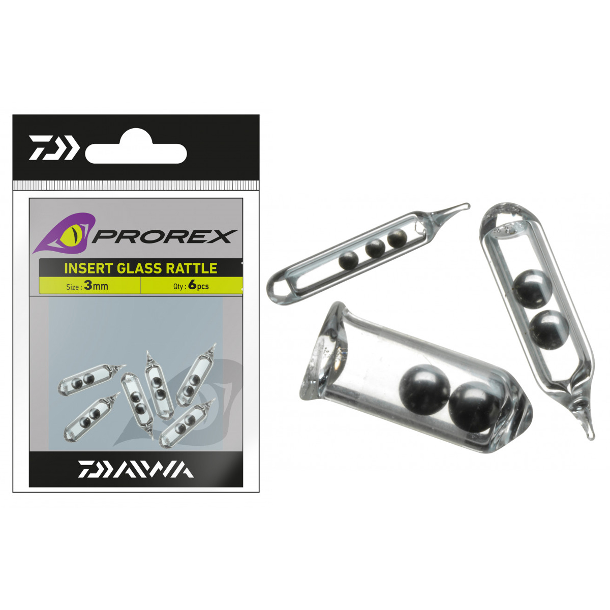 Шумова капсула Daiwa Prorex Insert Glass Rattle 3mm 6pcs