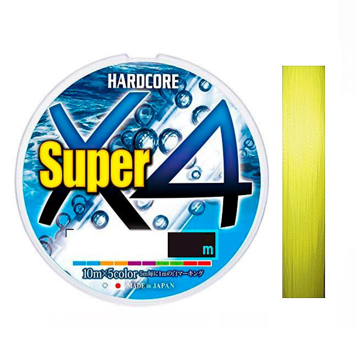 Шнур Duel Hardcore Super X4 150m Hi-Vis Yellow 5.4kg 0.13mm #0.6