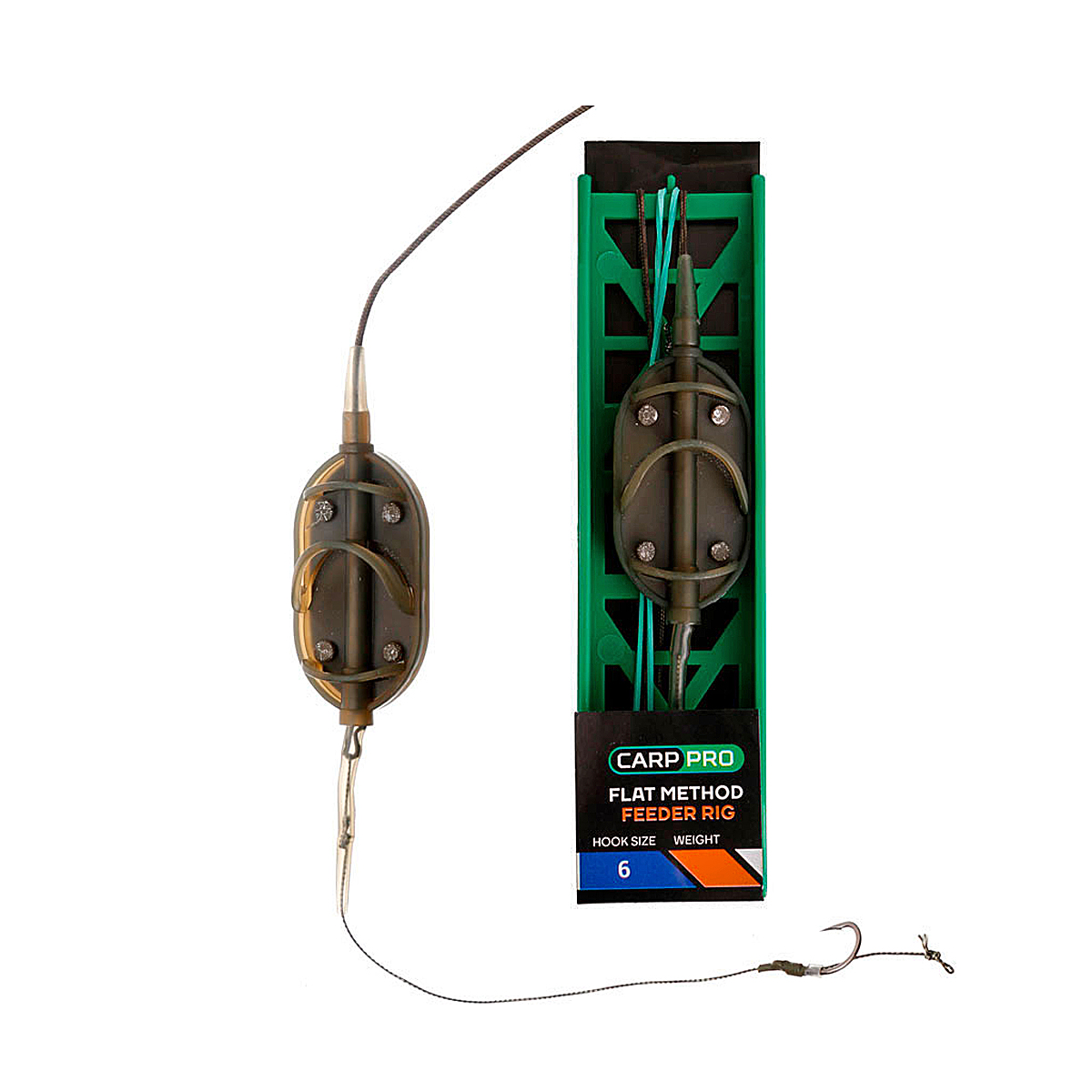 Снасть на лидкоре "Flat Method Feeder" 1крючек №6 80г