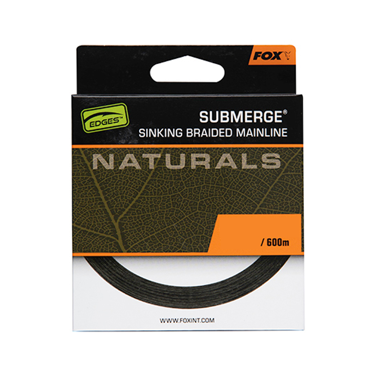 Шнур Fox Submerge Naturals Sinking Braid 600m 29.5kg 0.38mm