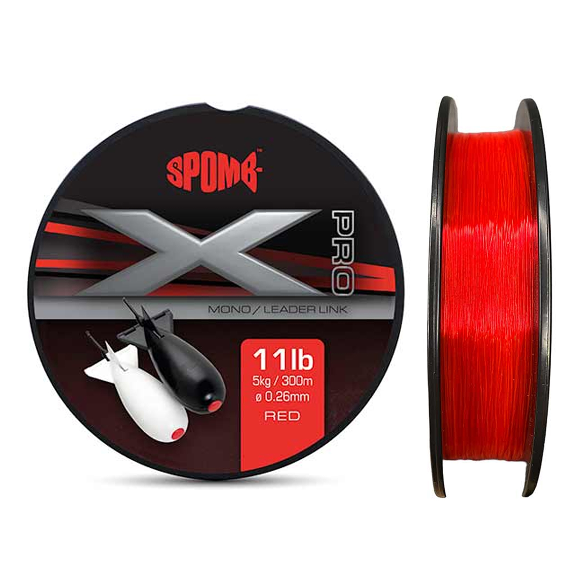 Жилка Spomb X Pro Mono 300m Red 5kg 0.26mm
