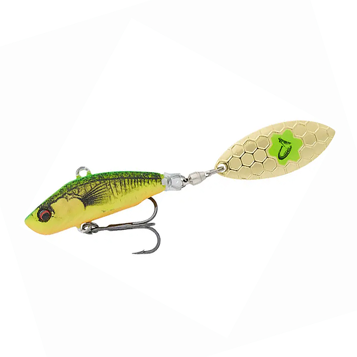 Тейл-спінер Savage Gear 3D Sticklebait Tailspin 73mm 13g #Firetiger