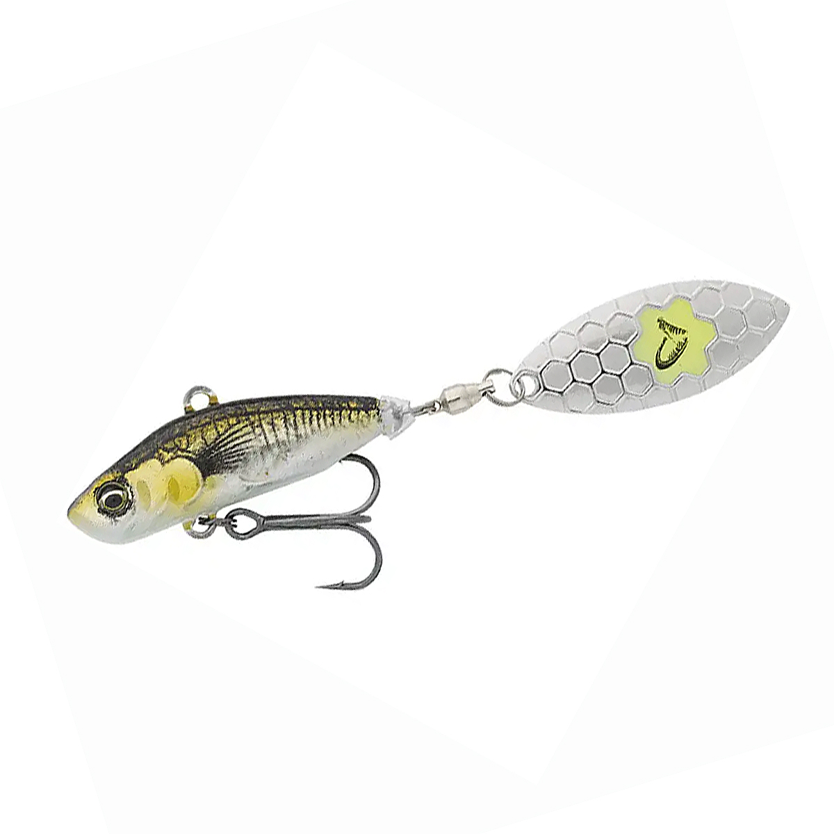 Тейл-спінер Savage Gear 3D Sticklebait Tailspin 80mm 18g #Green Silver Ayu