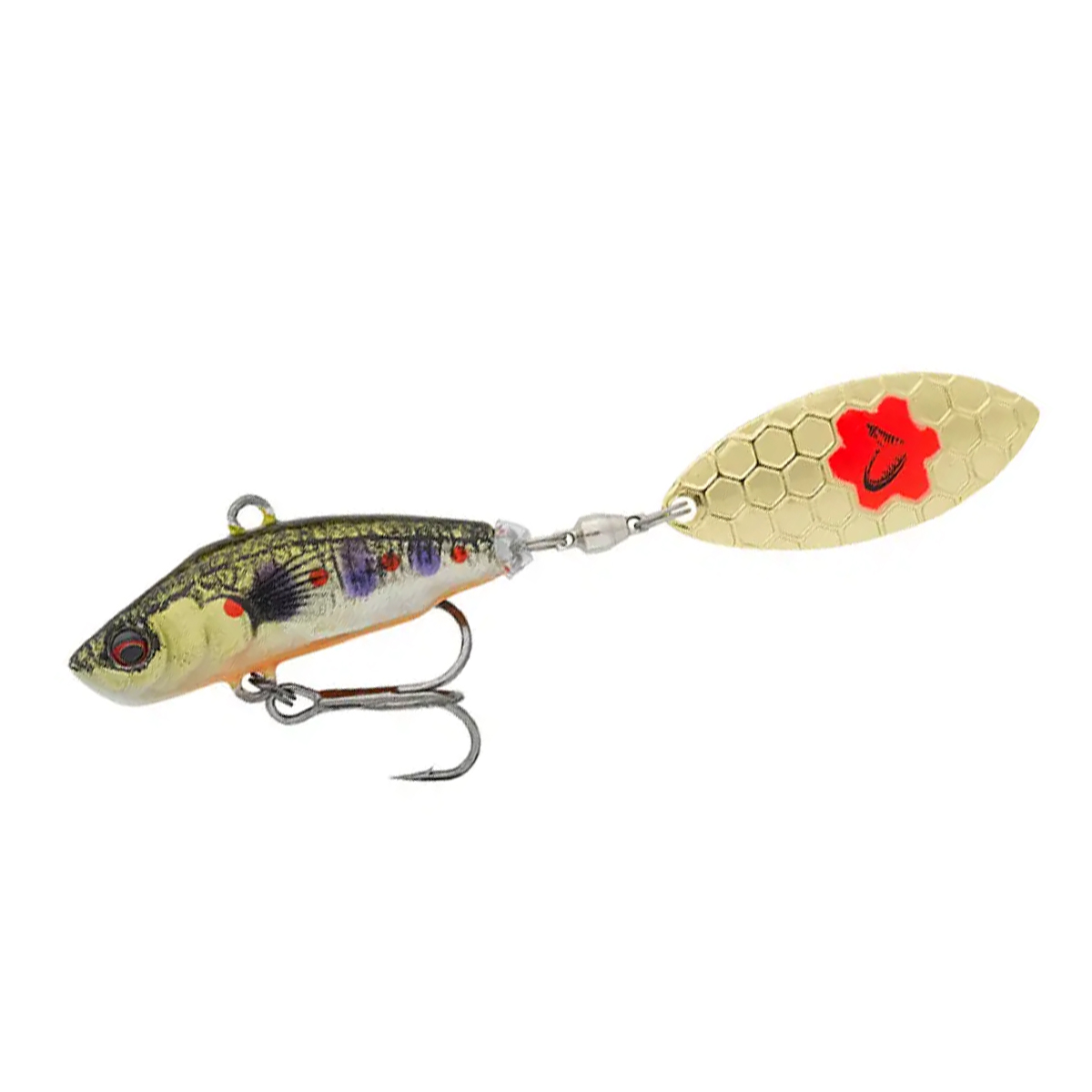 Тейл-спінер Savage Gear 3D Sticklebait Tailspin 80mm 18g #Brown Trout Smolt