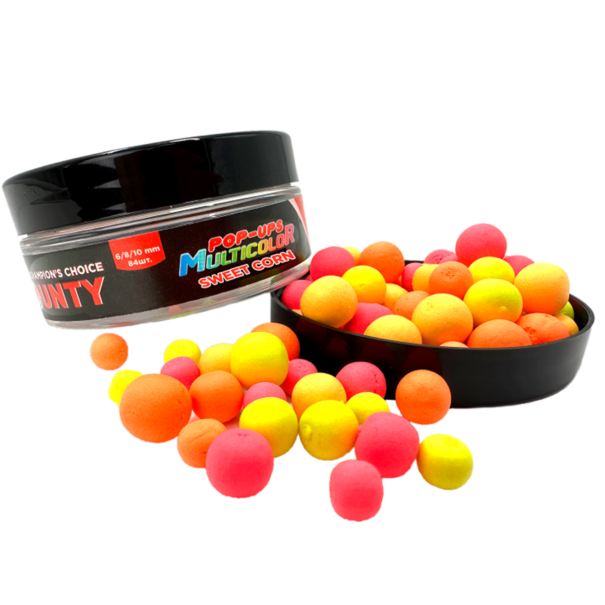 Бойлы Bounty Pop-Up Multicolor Multisize Sweet Corn 6/8/10mm 84pc
