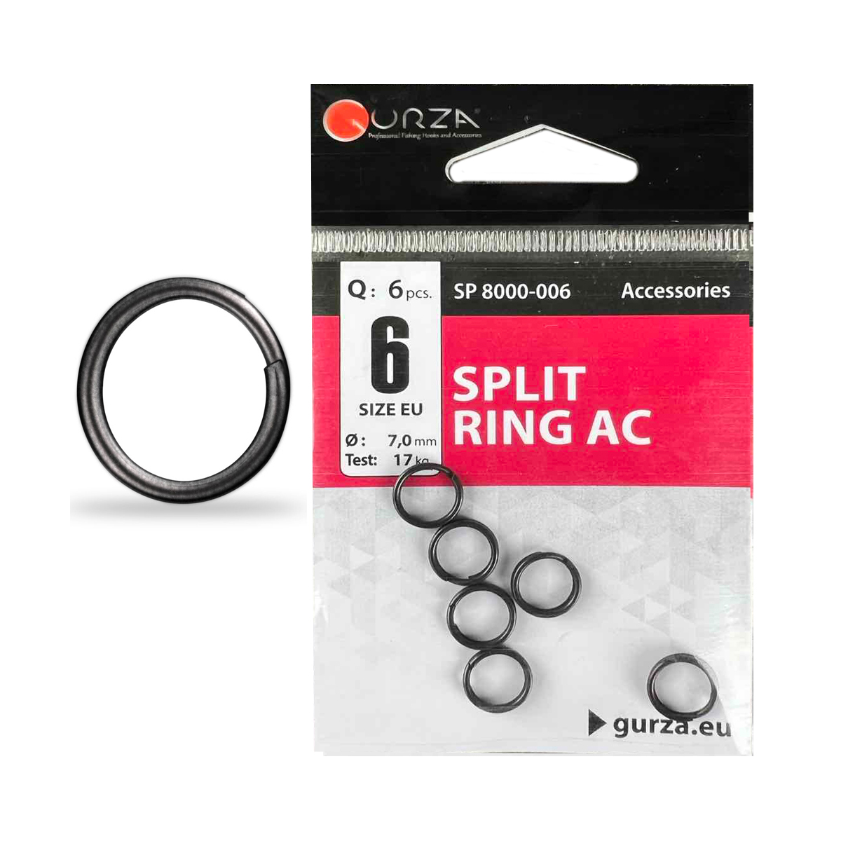 Кольцо заводное Gurza Split Ring AC #6 6pc