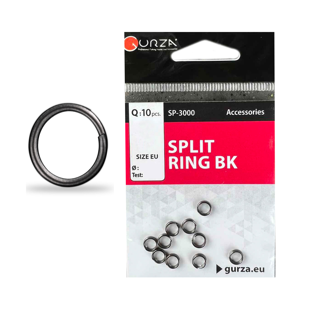 Кольцо заводное Gurza Split Ring BK #5 10pc