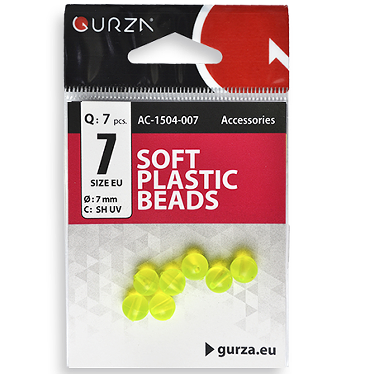 Бусины Gurza Soft Plastic Beads Round Flou Chart #7 Ø7mm 7pc
