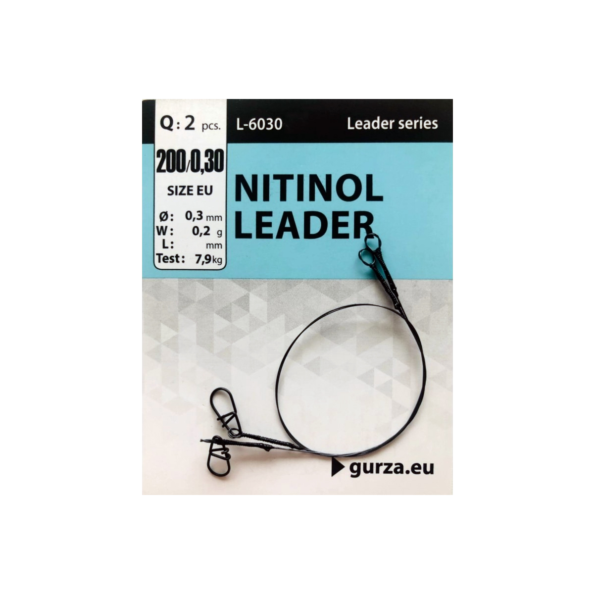 Поводок Gurza Nitinol Leader 250mm/0.30Ø 2pc