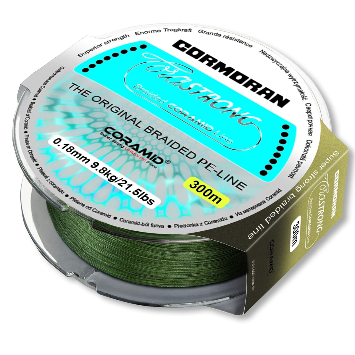 Шнур Cormoran Corastrong Green 300m 9.8kg 0.18mm
