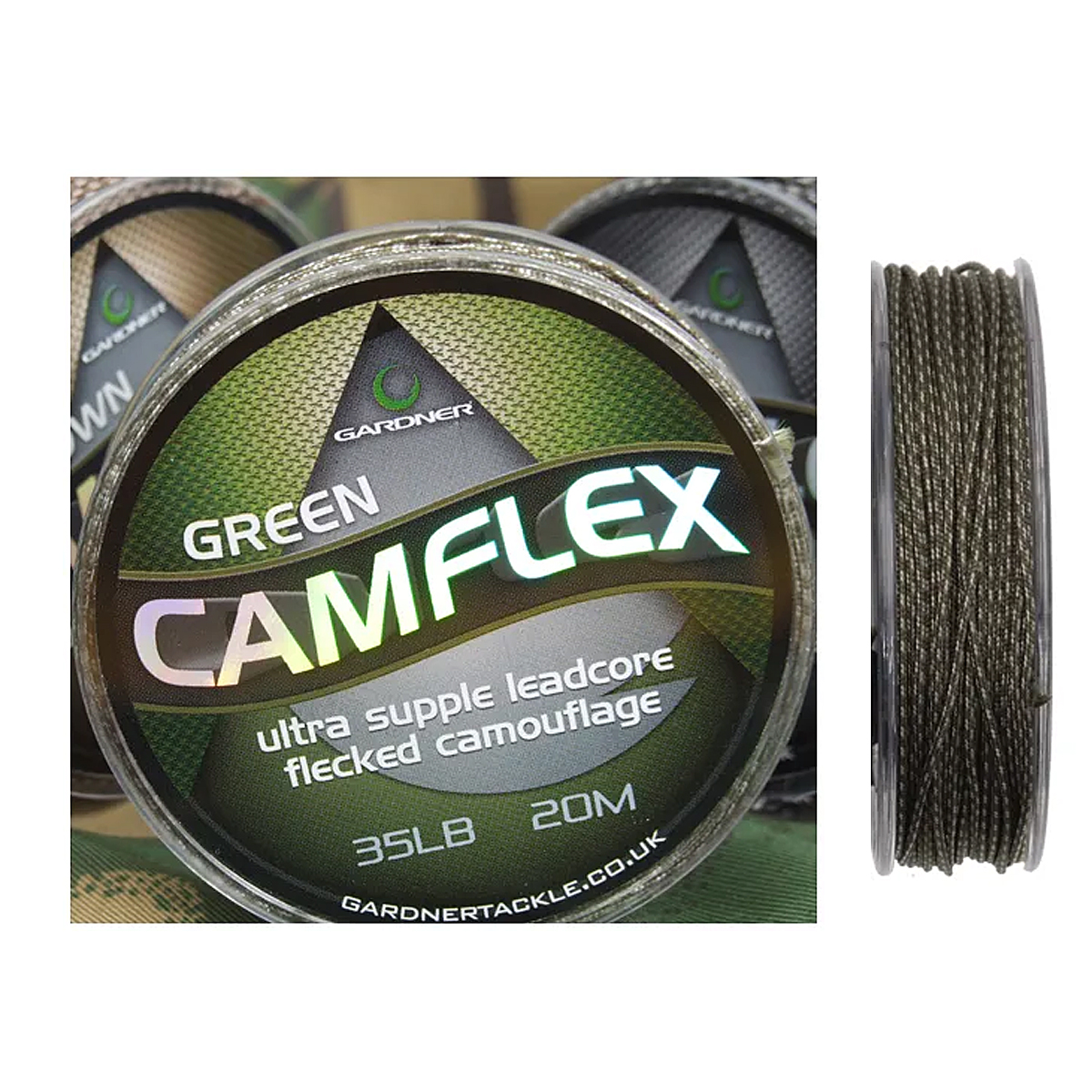 Лидкор Gardner Leadcore Camflex 35Ib 15.9kg 20m Green