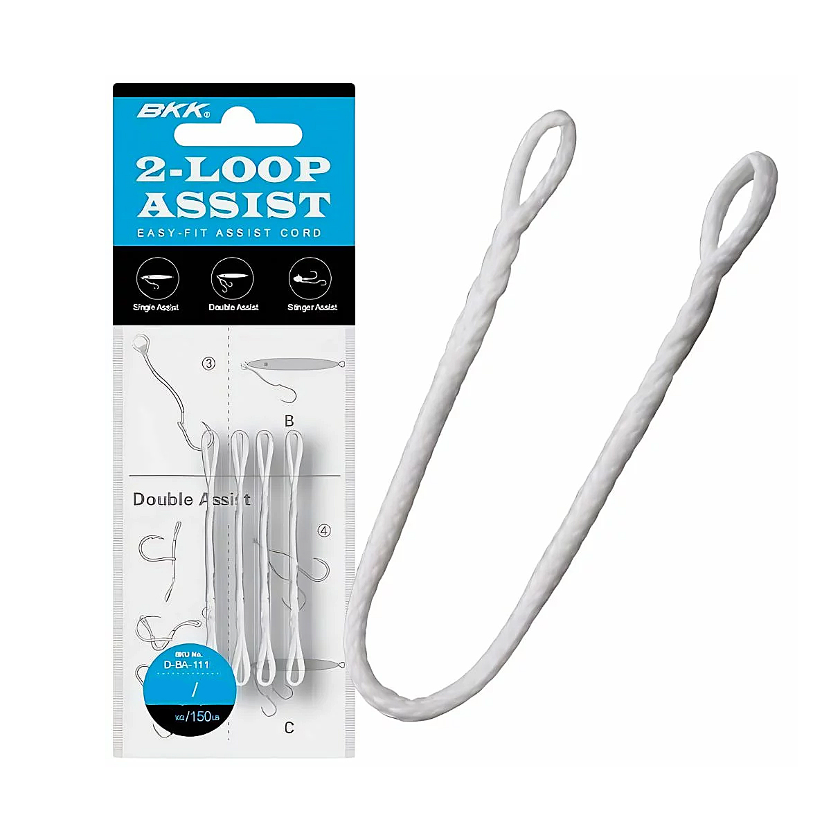 Монтаж для ассиста BKK 2-Loop Assist Cord 150 Lb 11cm #L