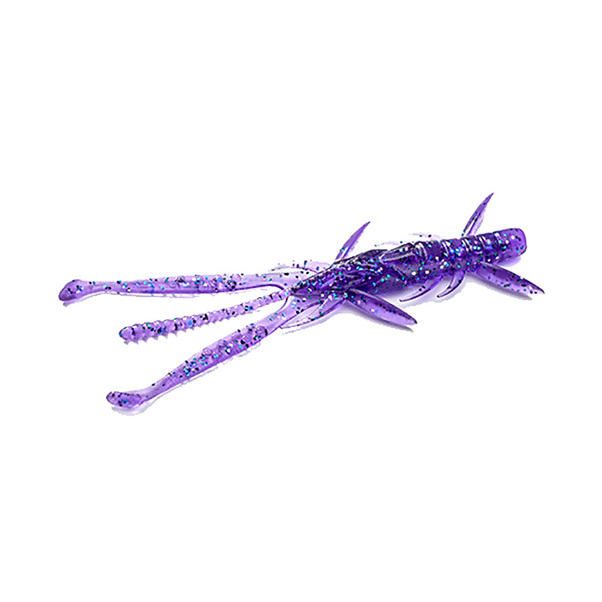 Силикон FishUp Shrimp 4.5" 7pc #060 Dark Violet/Peacock & Silver