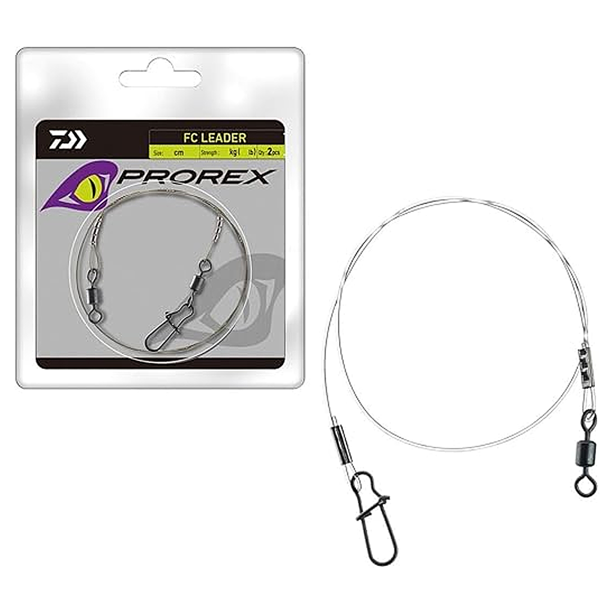 Поводок флюорокарбон. Daiwa Prorex Fluorocarbon Leader 30cm 31kg 2pcs