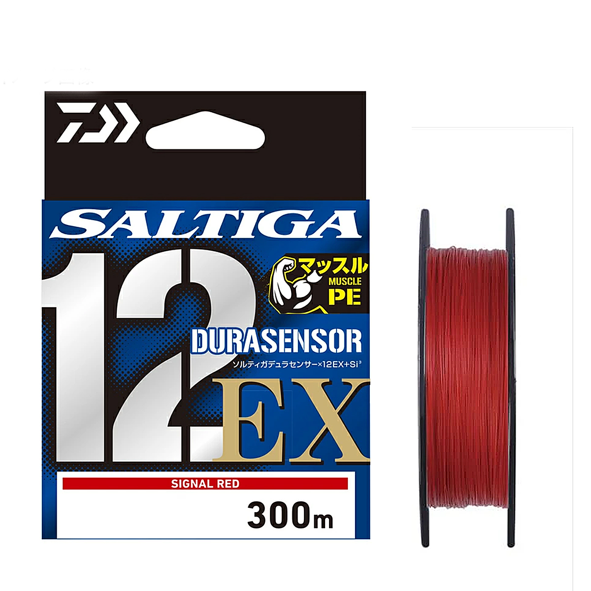 Шнур Daiwa UVF PE Saltiga Dura Sensor 12EX + Si3 300m Signal Red 71kg #12