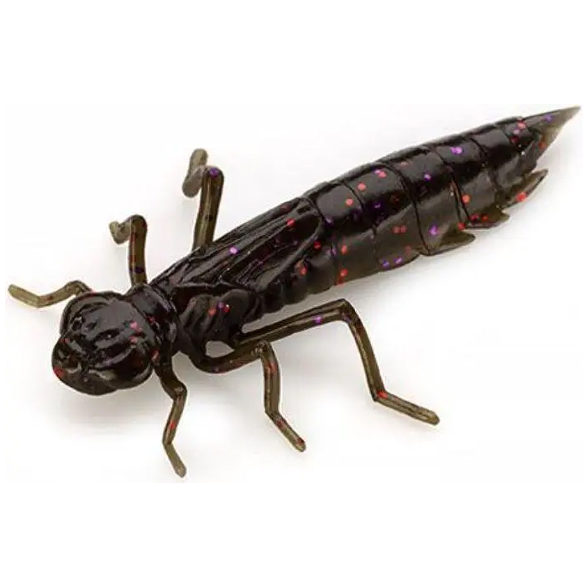 Силикон FishUp Dragonfly 1.2" 10pc #050 Green Pumpkin Brown/Red & Purple