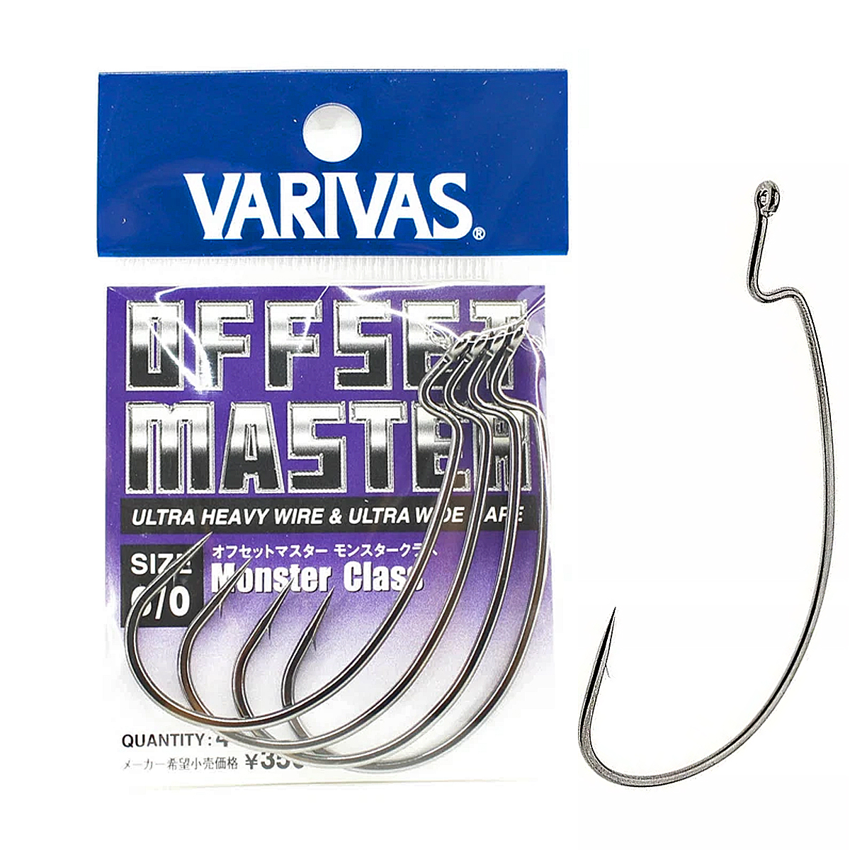 Крючок офсетный Varivas Offset Master Monster t Class #6/0 4pcs