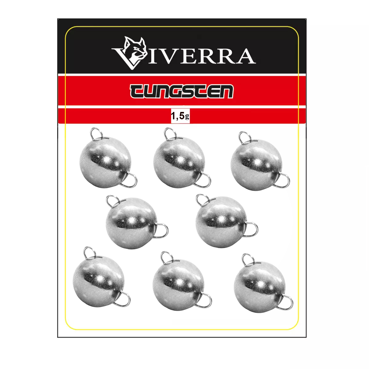 Розбірна вольфрамова чебурашка Viverra 1,5g Electroplated silver (8шт)