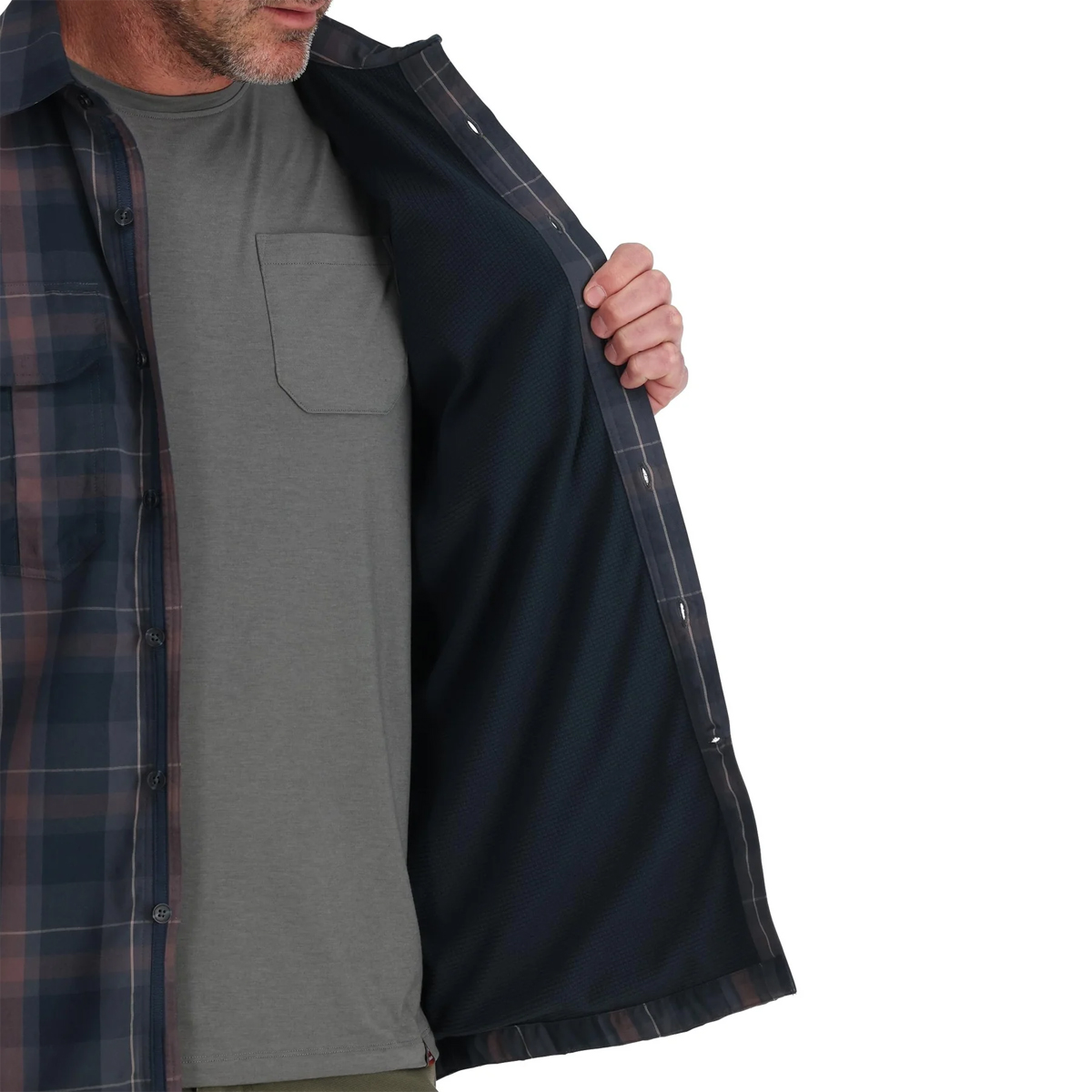 Сорочка Simms ColdWeather Shirt Dolomite Logan Plaid L фото 6