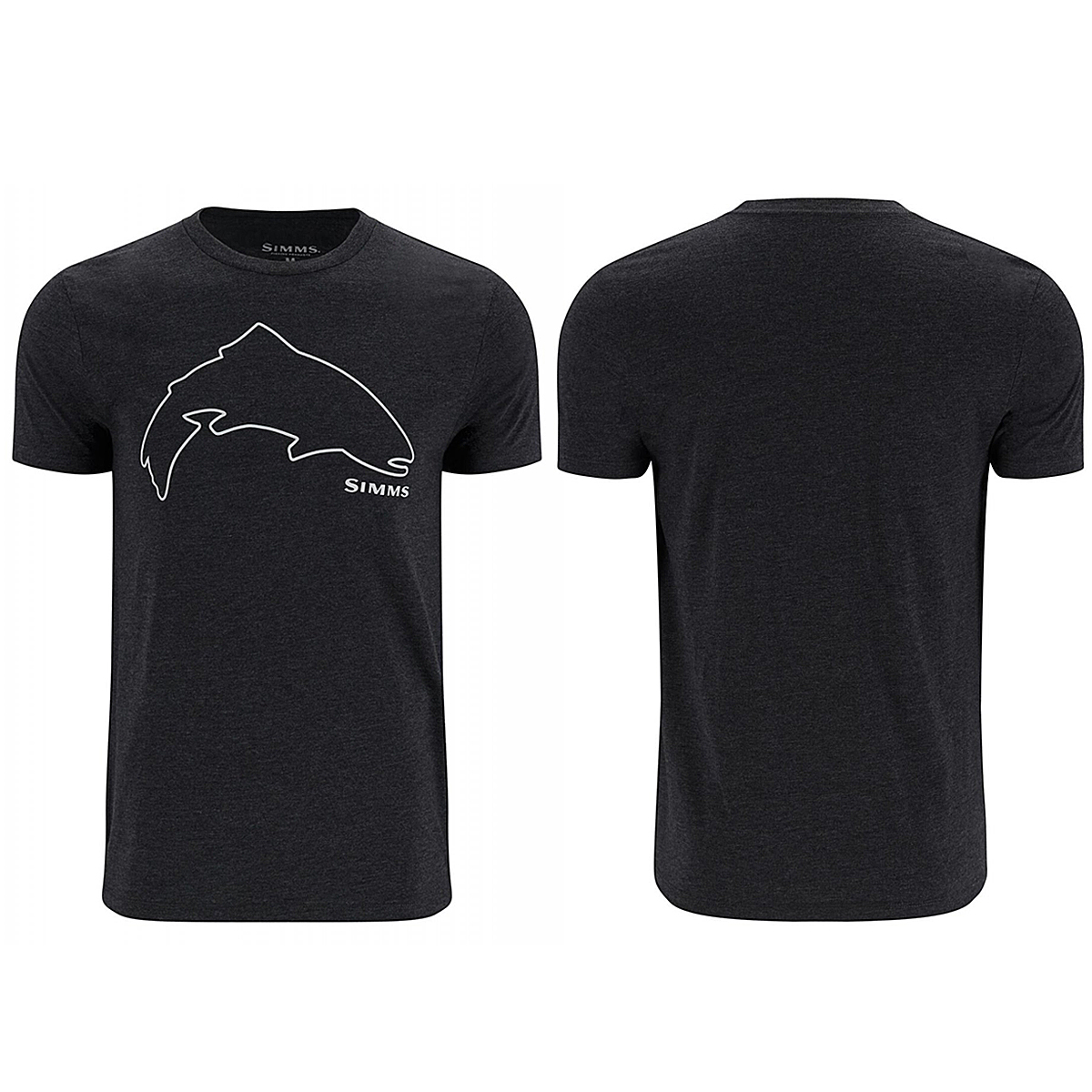 Футболка Simms Trout Outline T-Shirt Dark Gunmetal Heather M