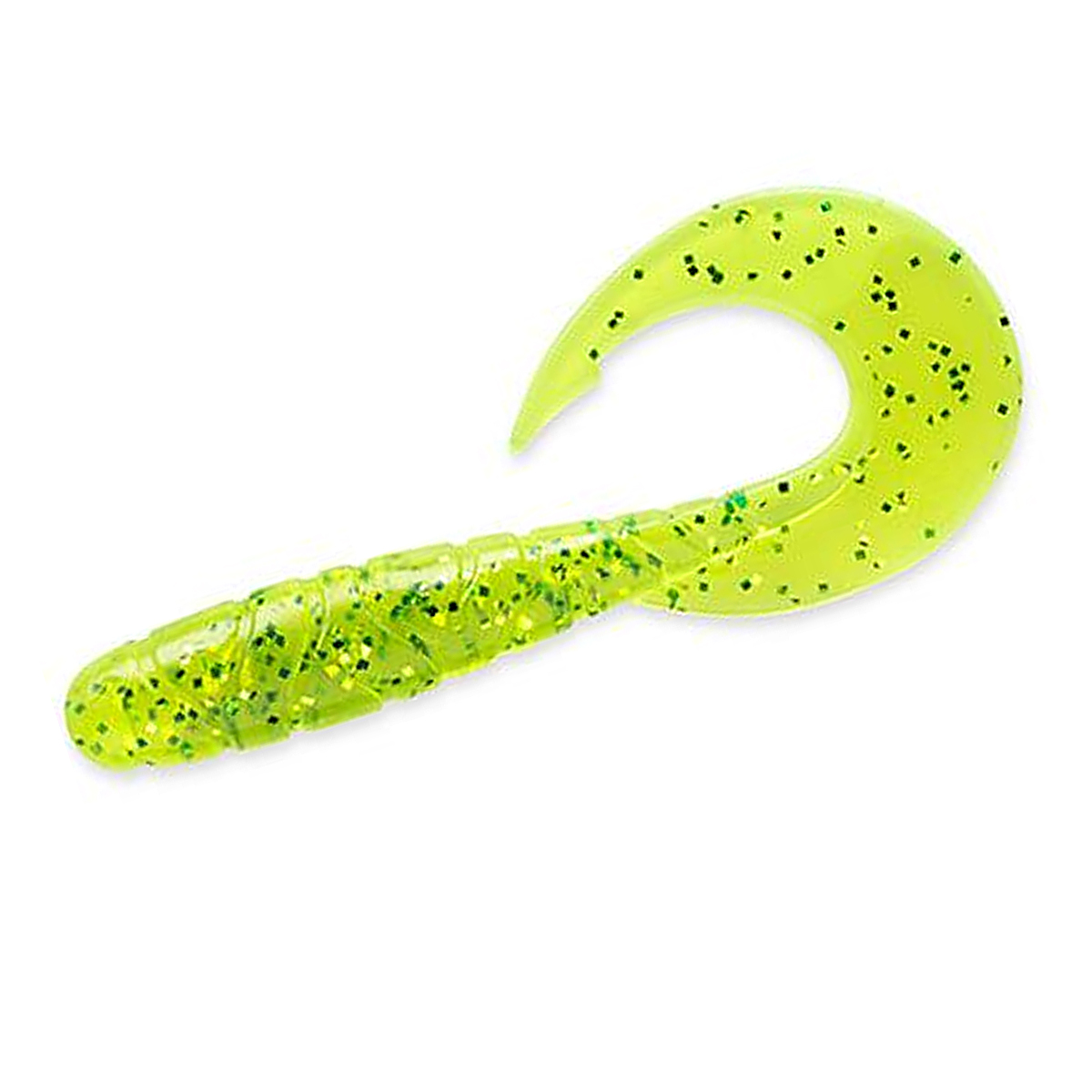 Силикон FishUp Mighty Grub 4.5" 4pc #026 Flo Chartreuse/Green