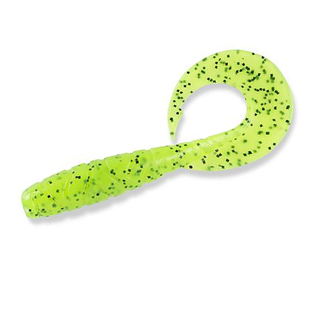 Силикон FishUp Mighty Grub 4.5" 4pc #055 Chartreuse/Black