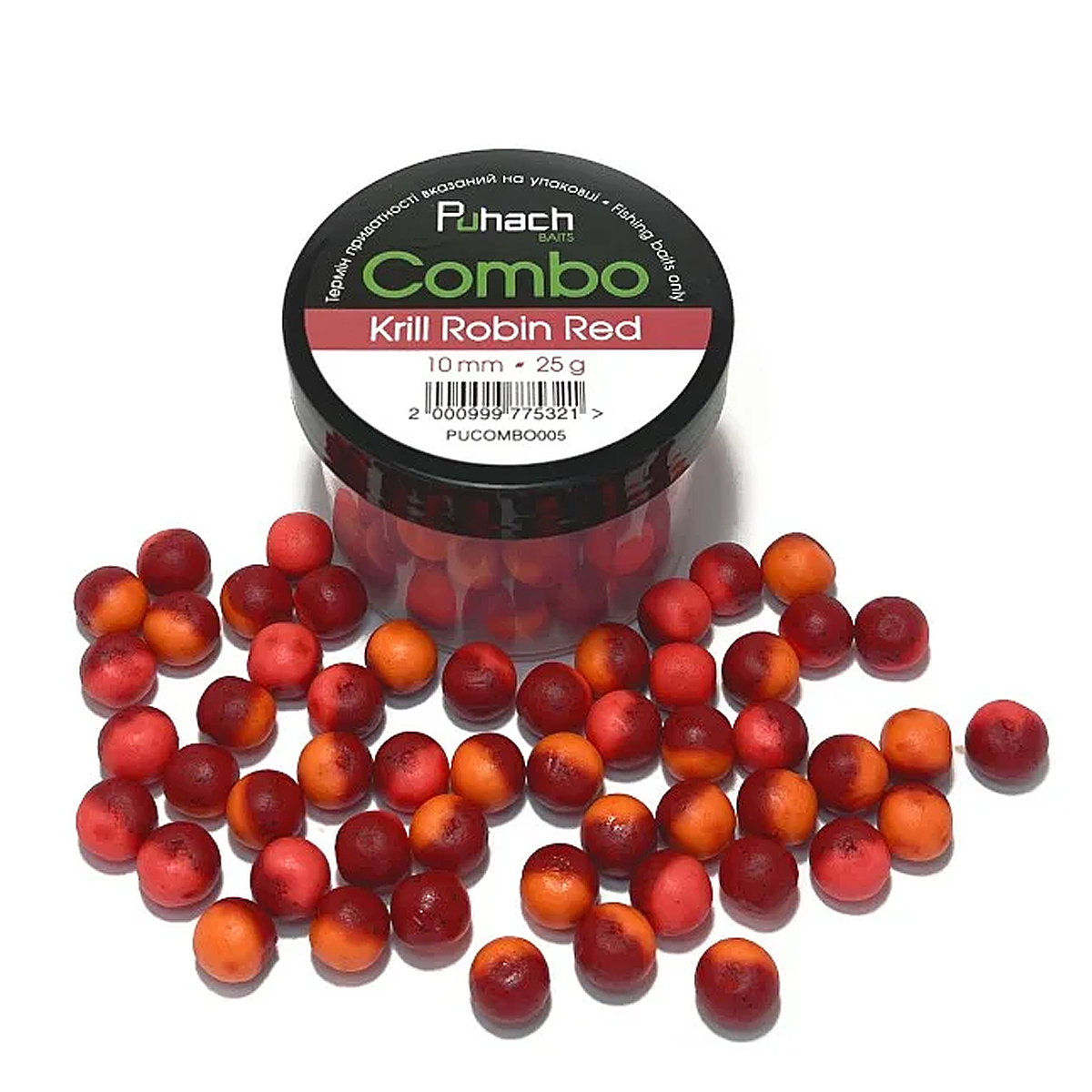 Бойли Puhach Combo 10mm 25g Krill Robin Red