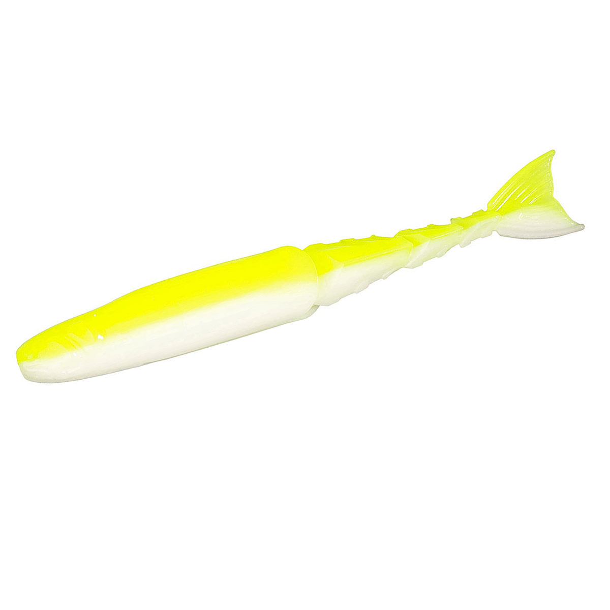 Плавающий силикон ZMAN Chattershad 4.5" 4pc #Chartreuse/White
