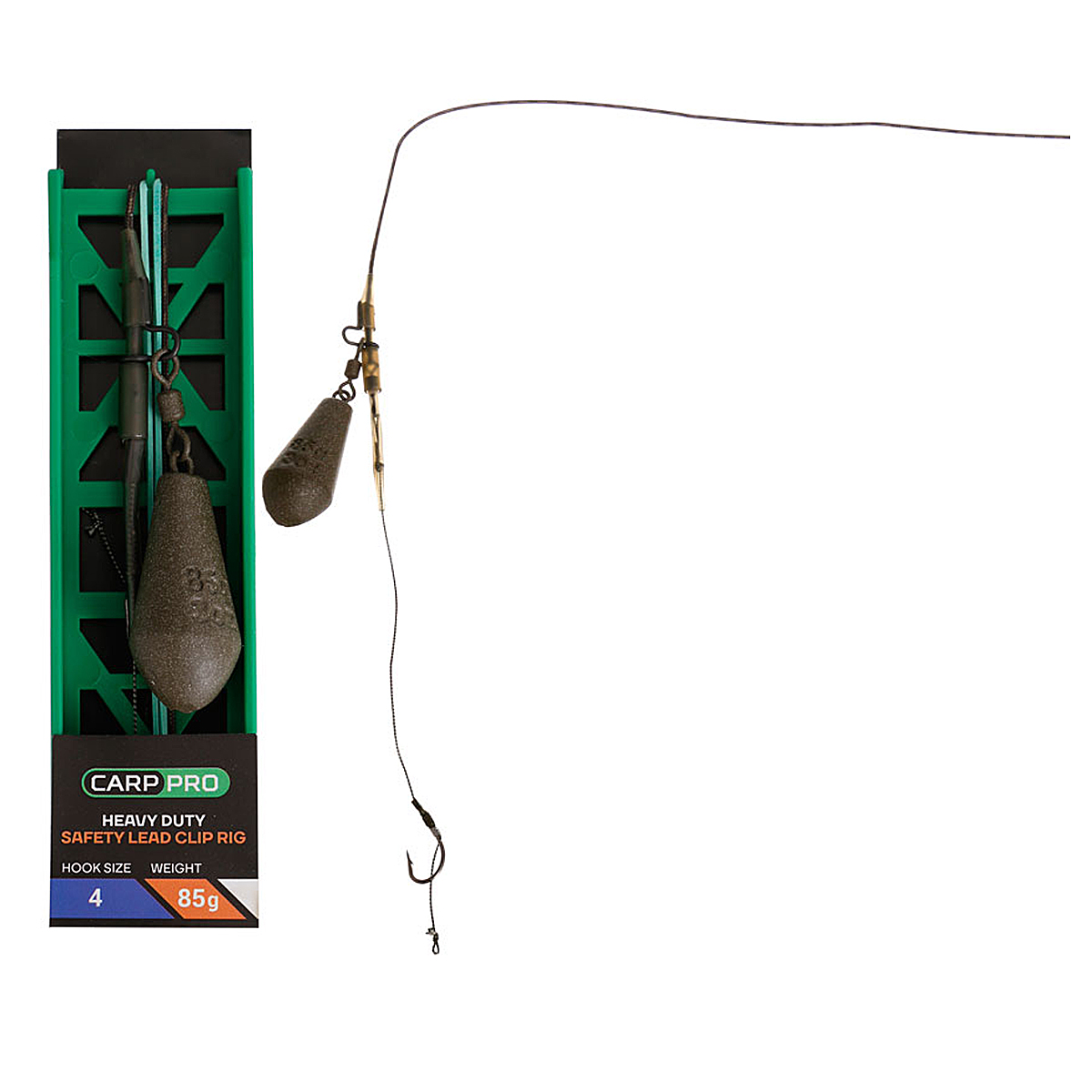 Монтаж на лідкорі Carp Pro HD Safety Lead Clip №6 85g