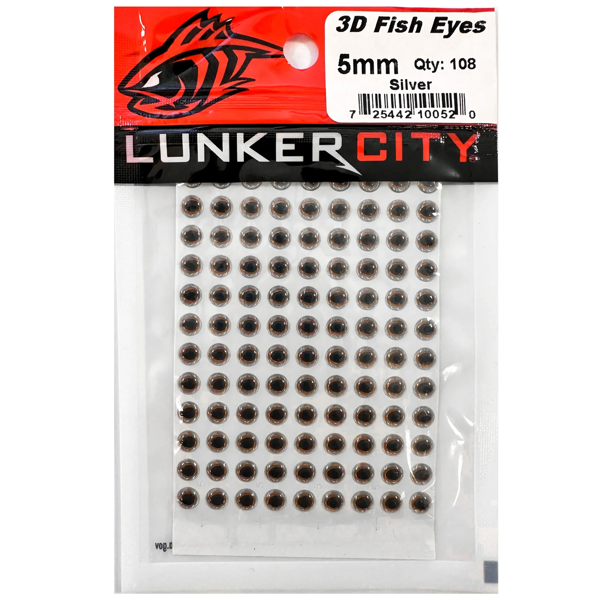Глаза Lunker City Real Fish Eyes 3D 5.5mm 99шт. #Silver