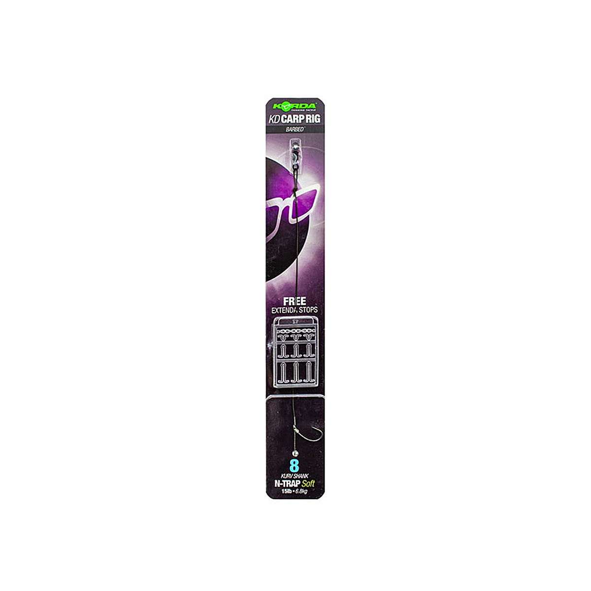 Поводок Korda карповый N-Trap KD Rig №8 Kurv 15lb