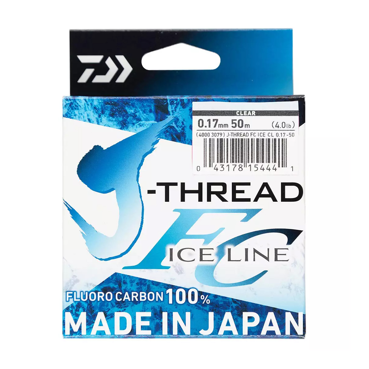Флюорокарбон Daiwa J-Thread Fluorocarbon Ice Line 50m 2.1kg 0.17mm #Natural Clear