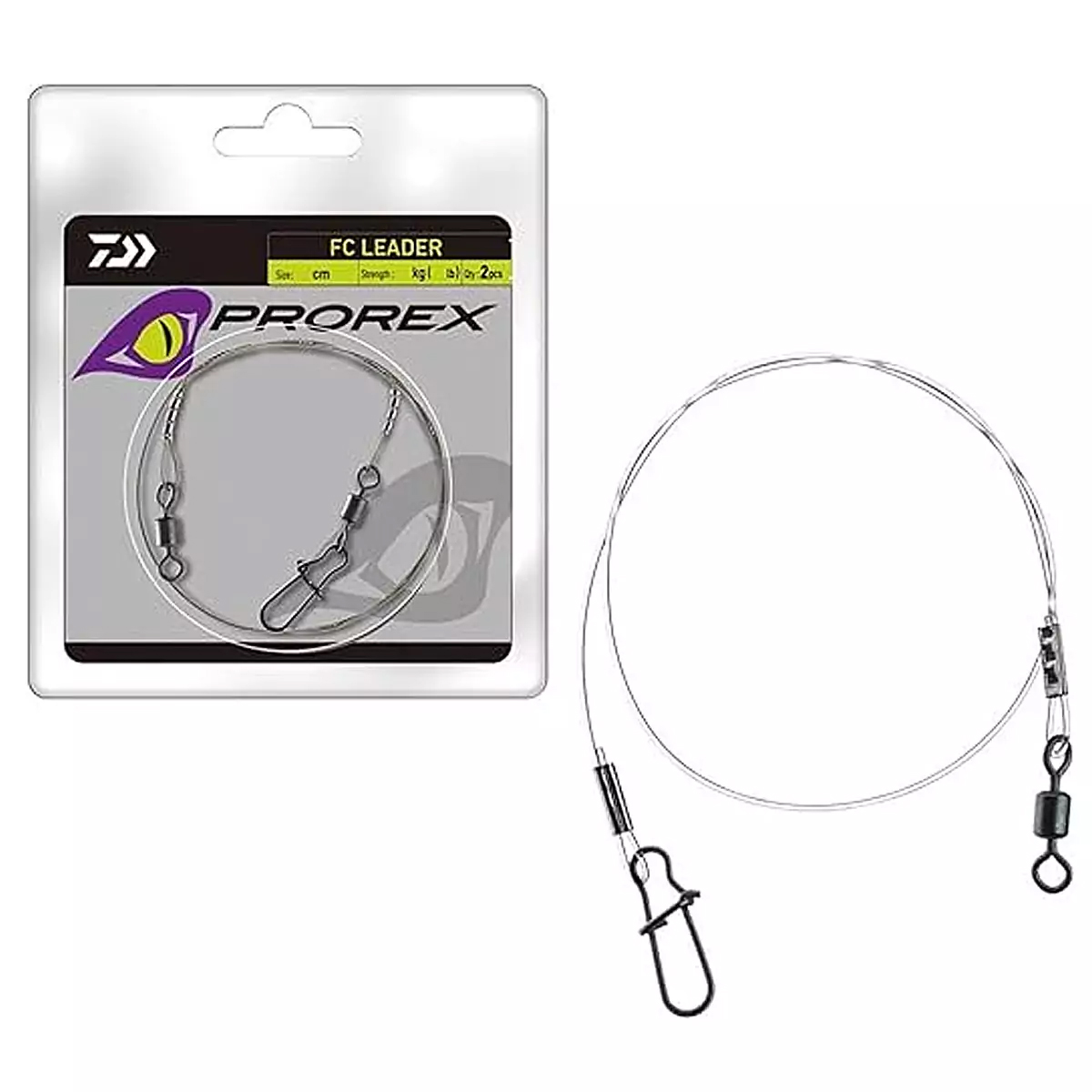 Поводок флюорокарбон. Daiwa Prorex Fluorocarbon Leader 50cm 36kg 2pcs