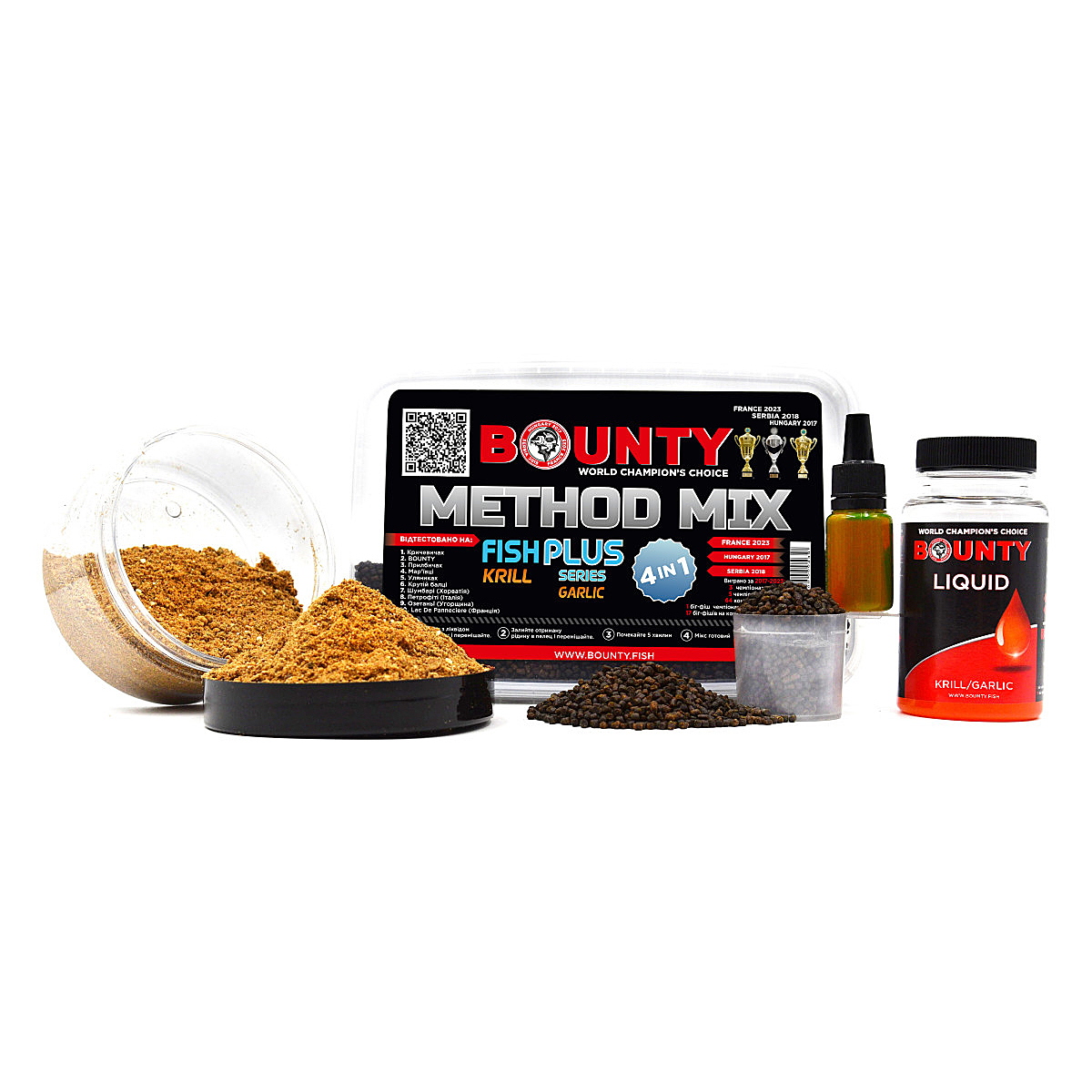 Прикормка Bounty Method Mix4in1 Belachan/Strawberry фото 14