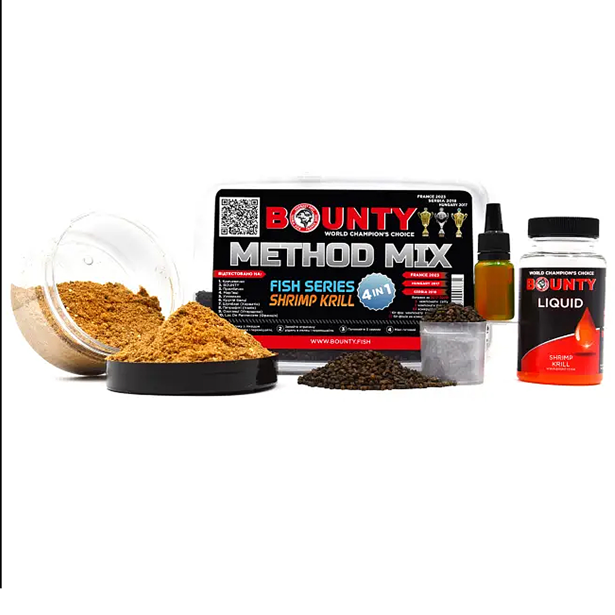 Прикормка Bounty Method Mix4in1 Belachan/Strawberry фото 28