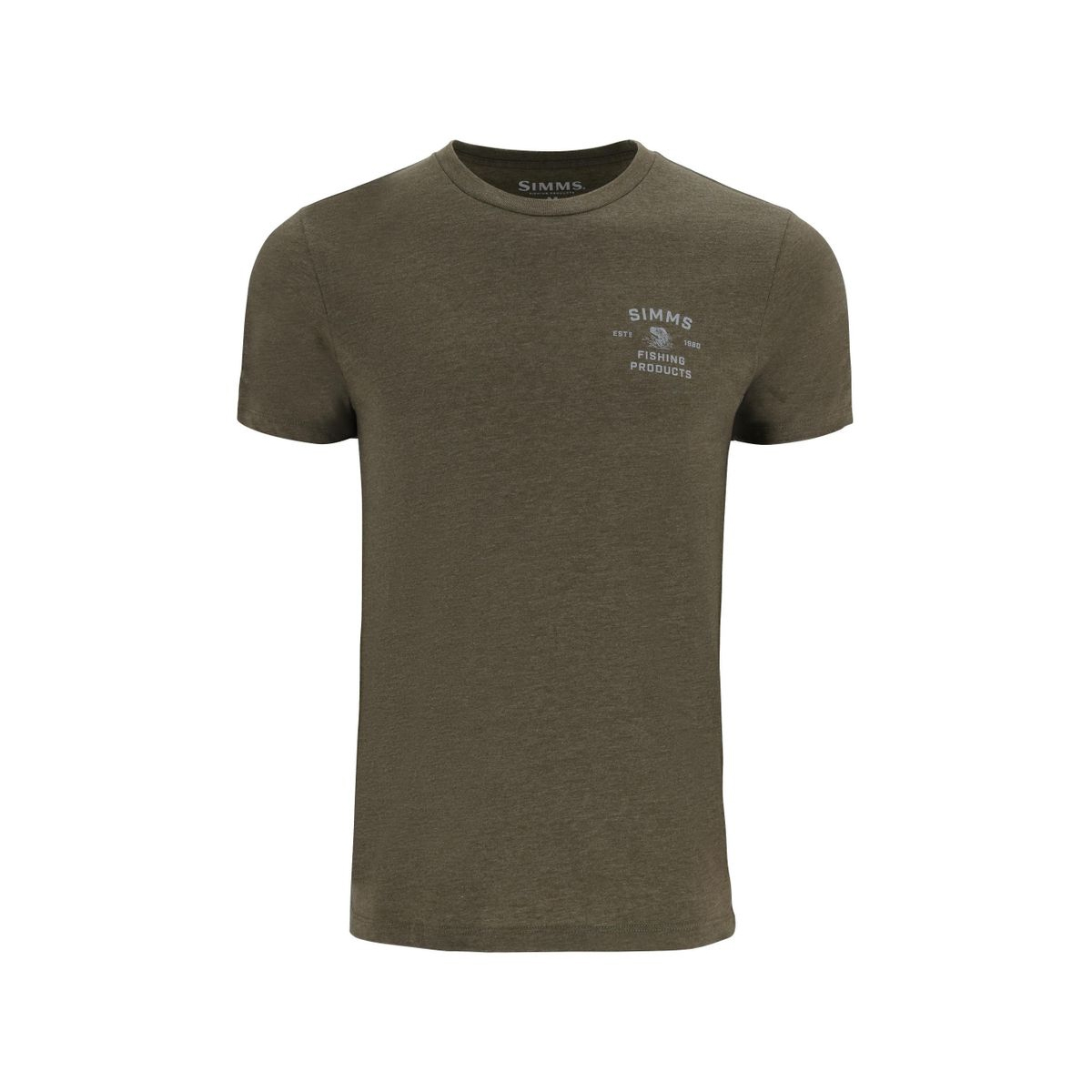 Футболка Simms Stacked Bass T-Shirt Military Heather L