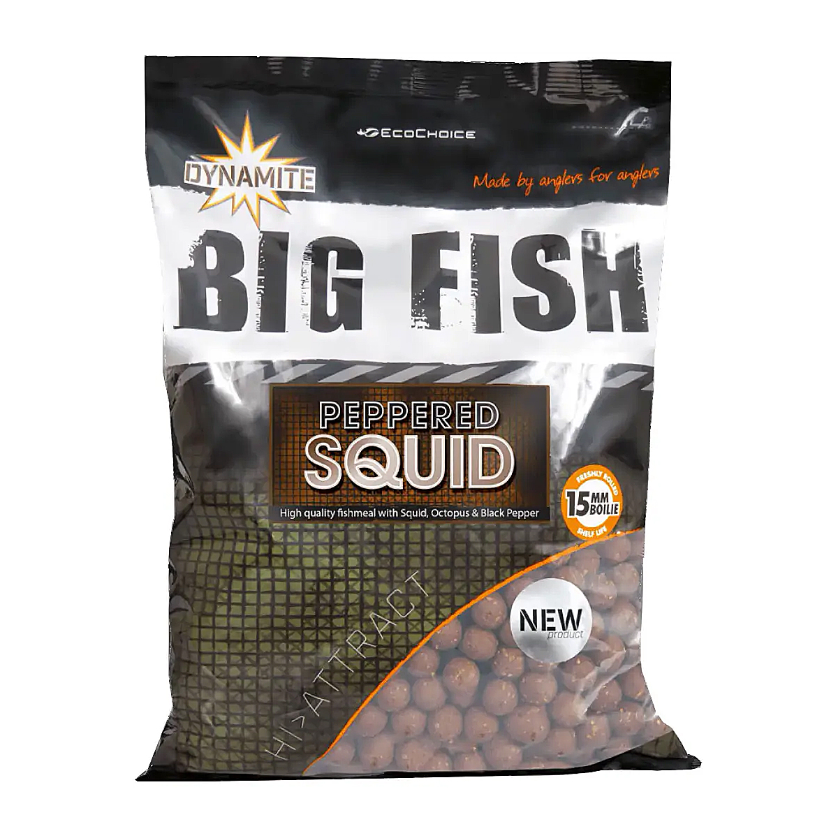 Бойлы Dynamite Baits Peppered Squid Boilies 15mm 1kg