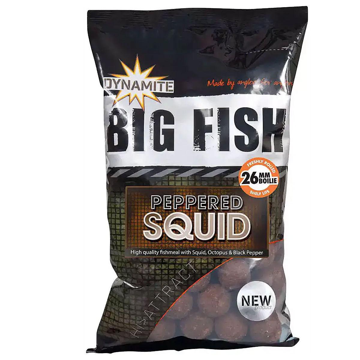Бойлы Dynamite Baits Peppered Squid Boilies 15mm 1.8kg фото 3