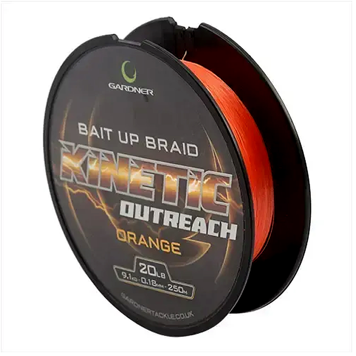Шнур Gardner Kinetic OutReach Bait-Up Braid Orange 250m 0.18mm