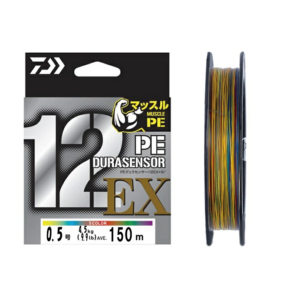 Шнур Daiwa UVF PE Dura Sensor 12EX+Si3 5C 150m 4.5kg 0.117mm #0.5