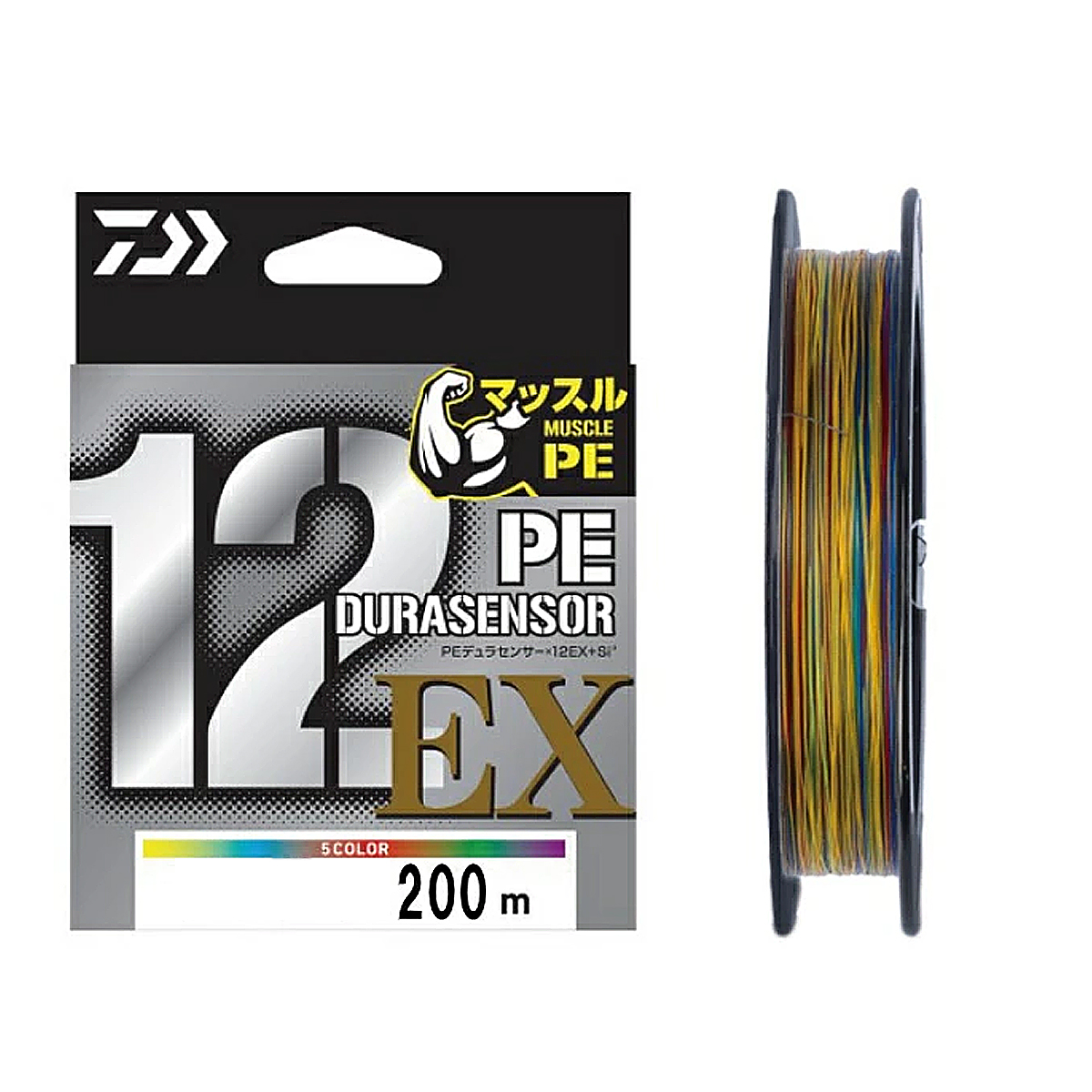 Шнур Daiwa UVF PE Dura Sensor 12EX+Si3 5C 200m 31kg 0.330mm #4.0