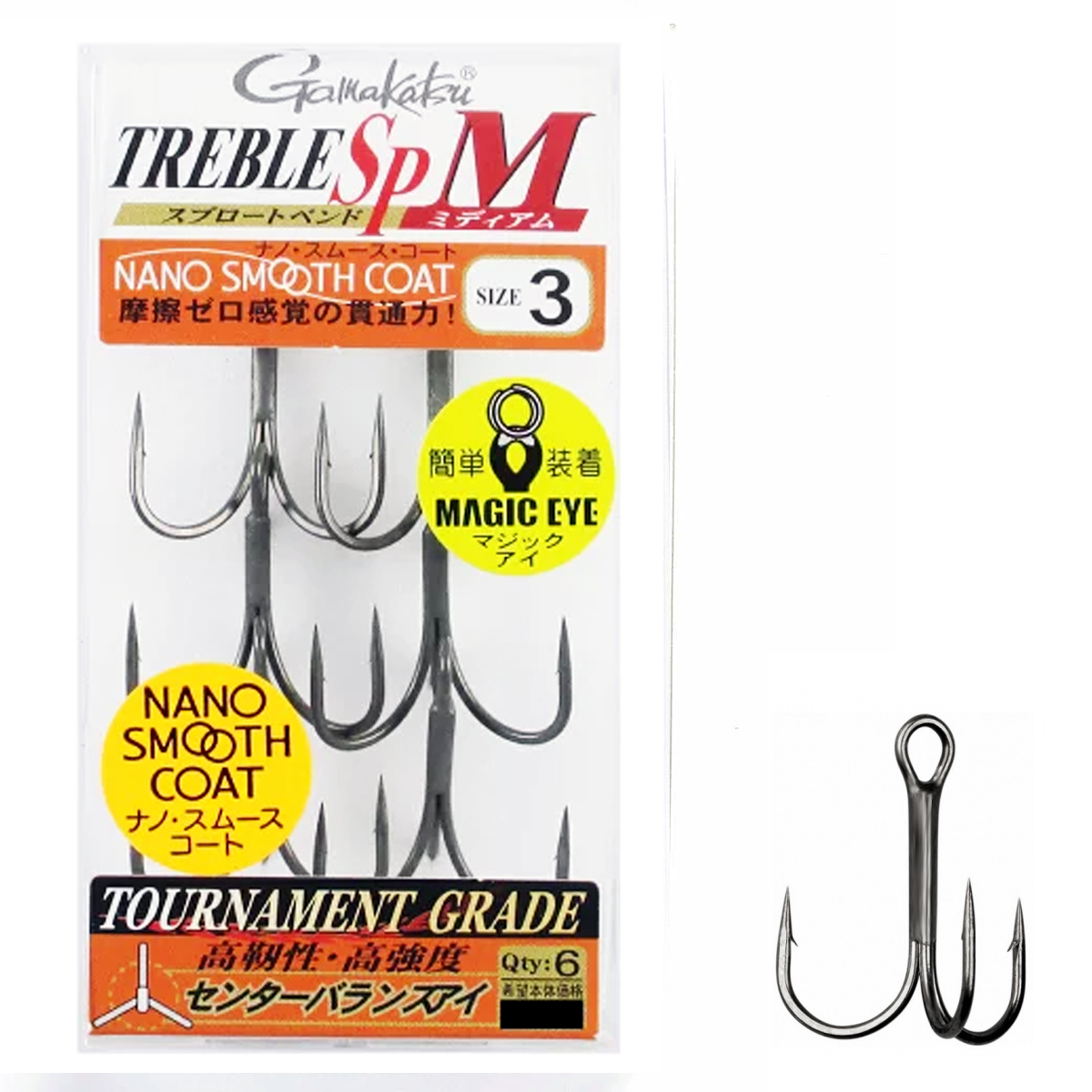 Тройник Gamakatsu Treble SP-M (NSC) #3 6pcs
