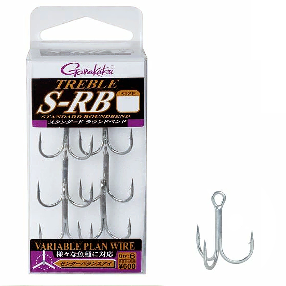 Трійник Gamakatsu Treble S-RB Silver #8 6pcs