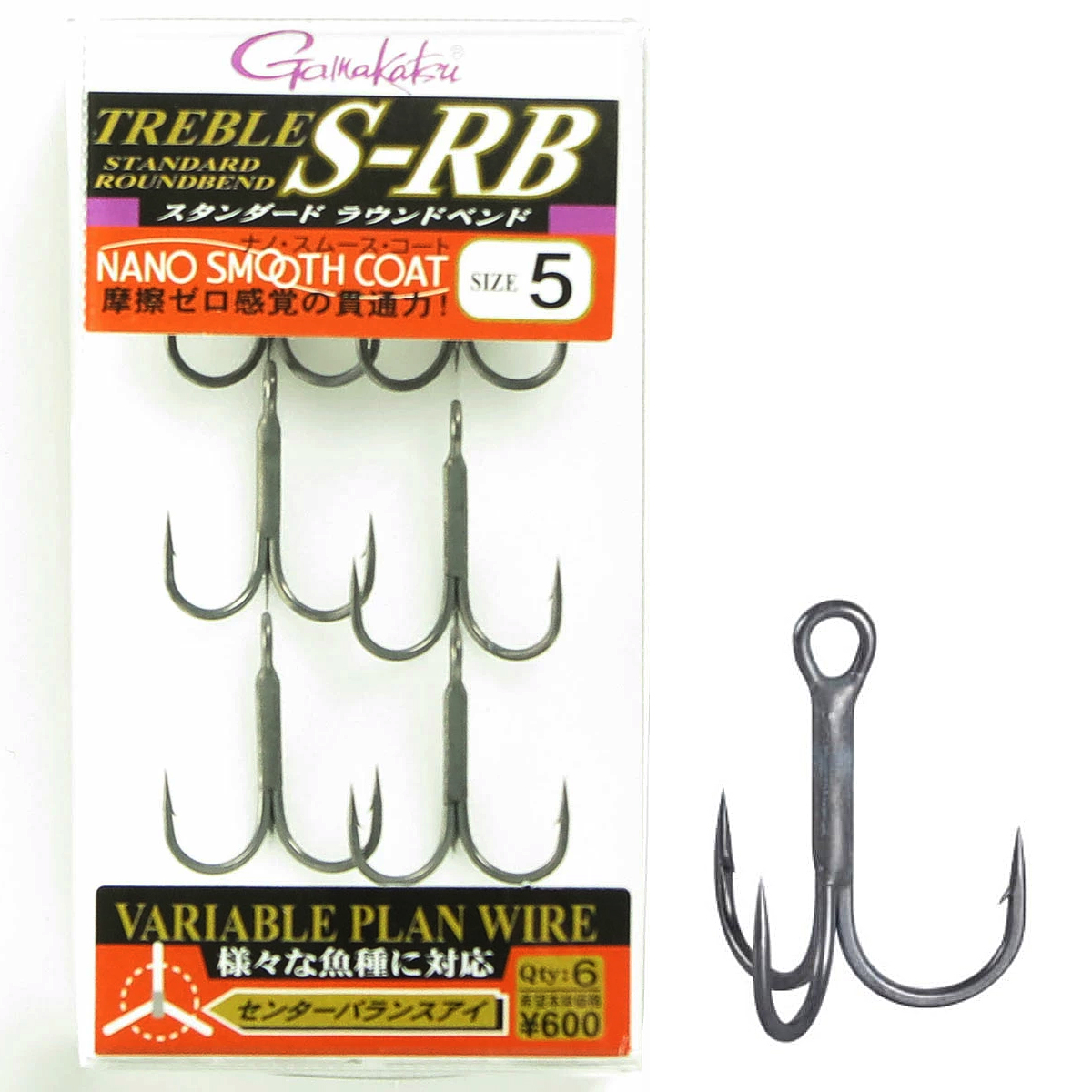 Трійник Gamakatsu Treble S-RB (NSC) #5 6pcs