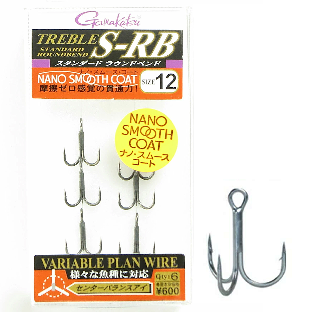 Трійник Gamakatsu Treble S-RB (NSC) #12 6pcs